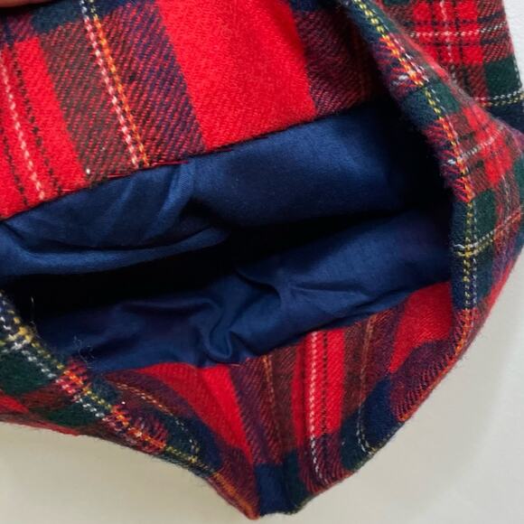 Vintage 70s Pendleton Women Sz S Red Tartan Plaid Wool Wide Leg High Rise Pants - Picture 11 of 12